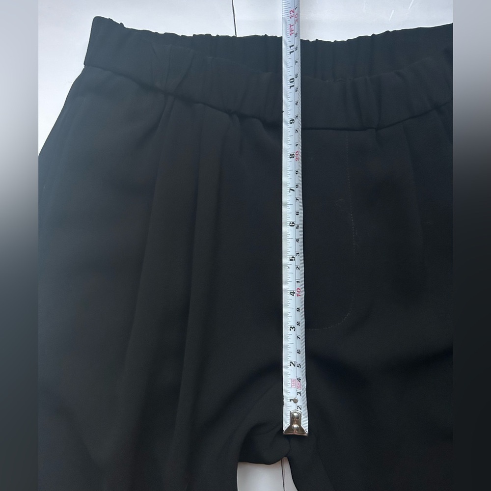 Nili Lotan Cropped Slouchy Acetate Blend Pant Black Trousers Womens Size xs - Picture 8 of 10